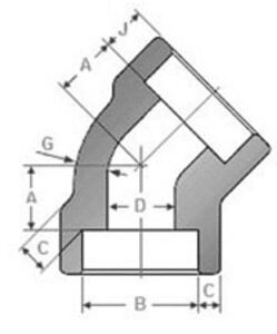 sw elbow 45° g