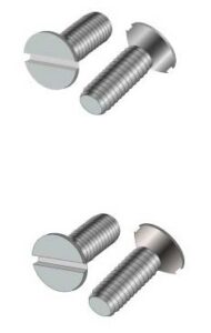 slotted countersunk bolt