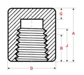 threaded pipe cap g