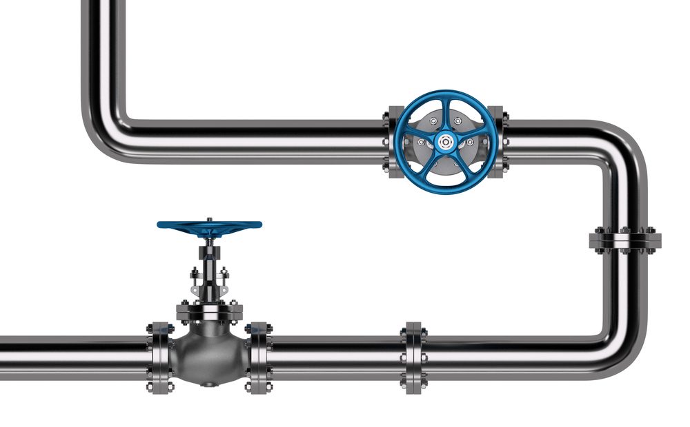 pipes,with,valves,isolated.,3d,render